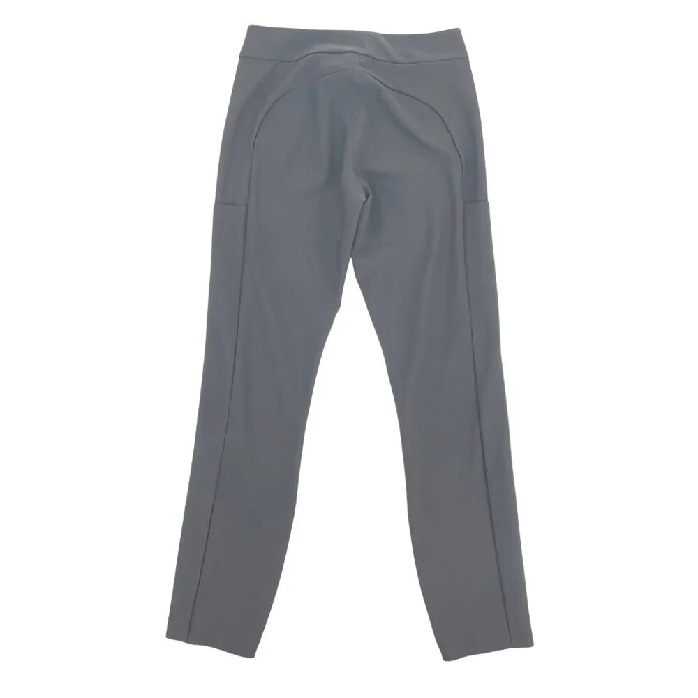 Athleta Stellar Trouser Pants Nylon Spandex Gray Pockets Womens Size 2 Ankle Zip - Picture 2 of 10